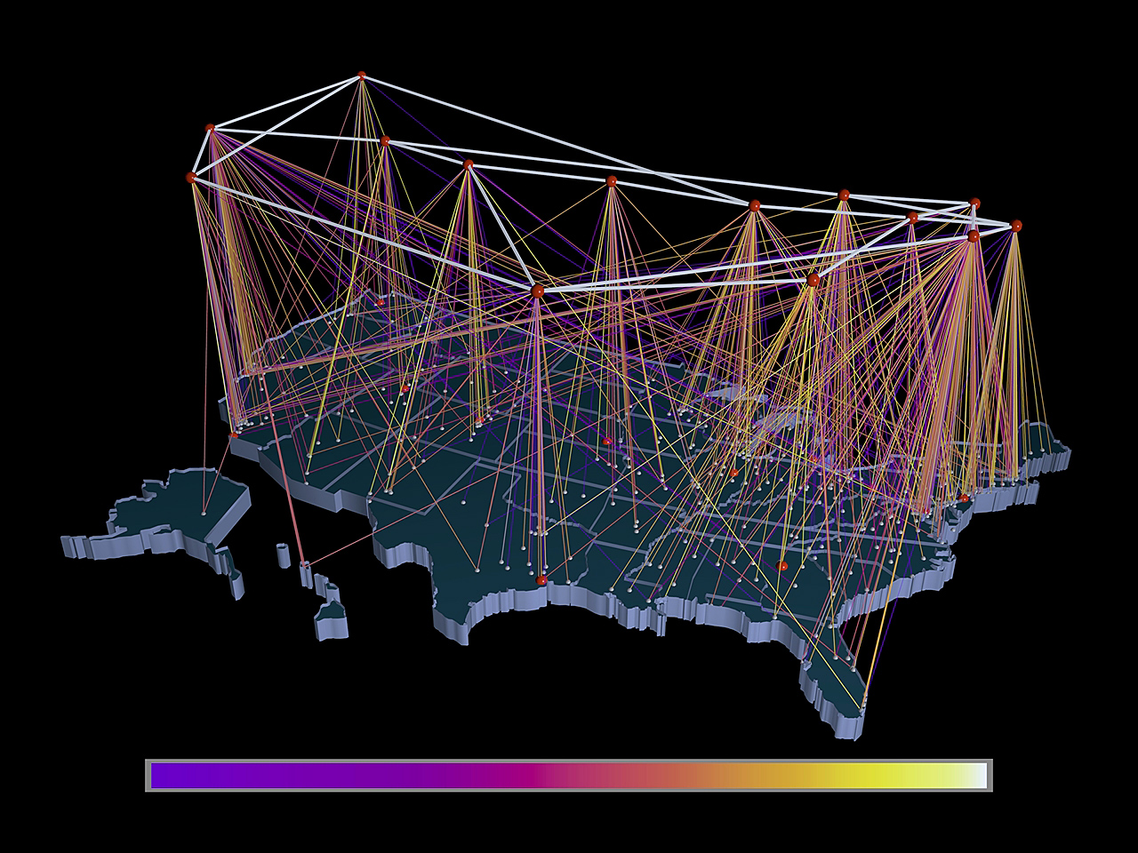 Computer Graphic of NSFNET in 1991